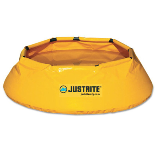 Justrite Pop-Up Pool, Yellow, 66 gal, 14 in x 36 in, 1/EA, #28321
