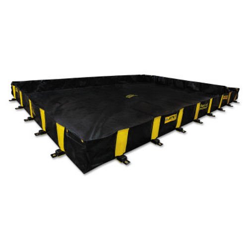 Justrite Rigid-Lock QuickBerm Spill Containment Berms, Black, 1910 gal, 16 ft x 16 ft, 1/EA, #28528