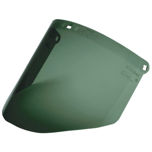 3M Dark Green Polycarbonate Faceshield WP96, Molded, 1/EA, #7000002340