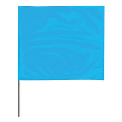 Presco Stake Flags, 4 in x 5 in, 24 in Height, Blue Glo, 1000/BOX, #4524BG