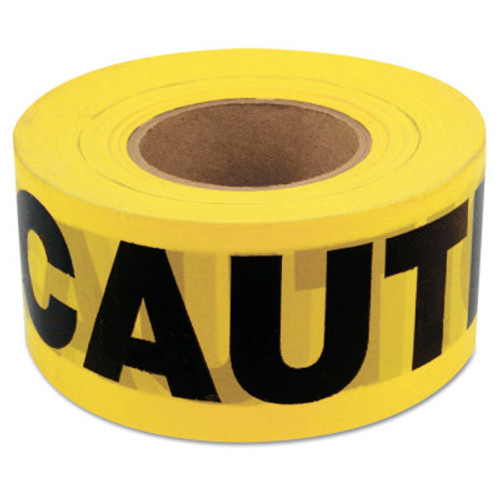 C.H. HANSON Barricade Tape, 3 in x 1,000 ft, Yellow, Caution, 1/EA, #16000