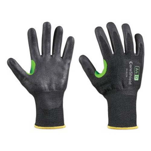 Honeywell CoreShield? A4/D Coated Cut Resistant Gloves, 9/L, HPPE/Basalt, Nitrile Micro-Foam, 13 ga, Black, 1/PR, #240513B9L