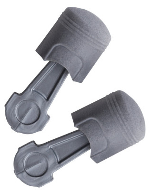 3M Pistonz Earplug P1400, Polyurethane, Gray, Thumb-Grip, Uncorded, 100/BX, #7000127672