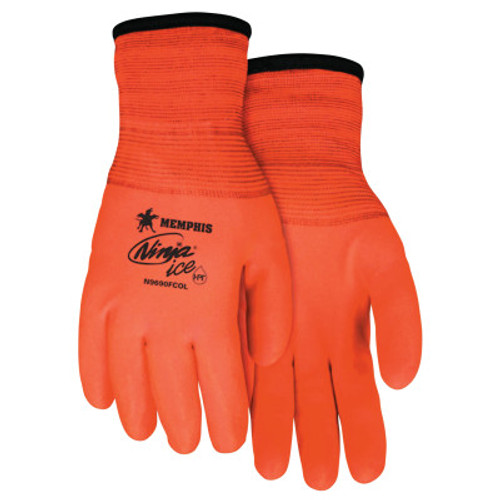 MCR Safety Ninja Ice HPT Fully Coated Gloves, 2X-Large, Orange, 12 Pair, #N9690FCOXXL