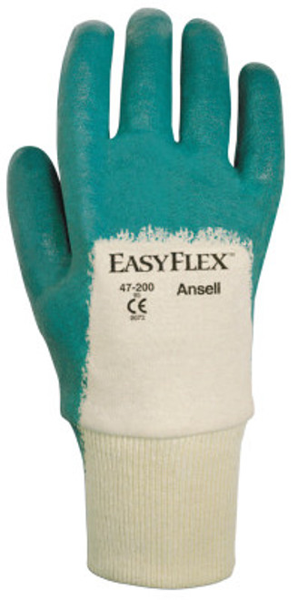 Ansell Easy Flex Gloves, 10, Aqua, 12 Pair, #103450