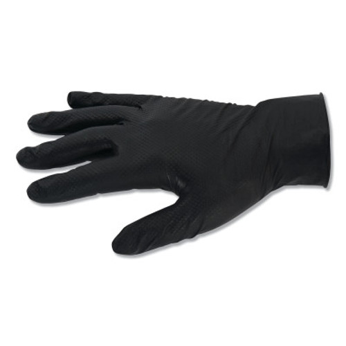 Kimberly-Clark Professional G10 Kraken Grip? Nitrile Gloves, Fully Textured, Small/7, Black, 1000/CA, #49275