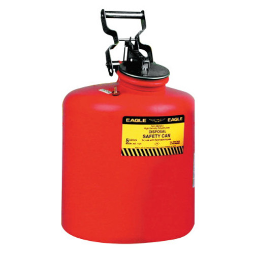 Eagle Mfg Waste Disposal Cans, Hazardous Waste Can, 5 gal, Red, Galvanized Steel, 1/CAN, #1425