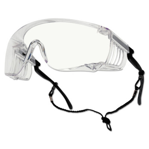 Bolle Override Safety Glasses, Clear Poly Anti-Fog/Anti-Scratch Lens, Black Frame, 1/PR, #40054