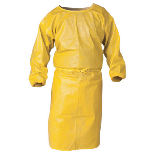 Kimberly-Clark Professional KleenGuard A70 Chemical Spray Protection Smocks, 52 in, Polypropylene, Yellow, 25/CA, #9830