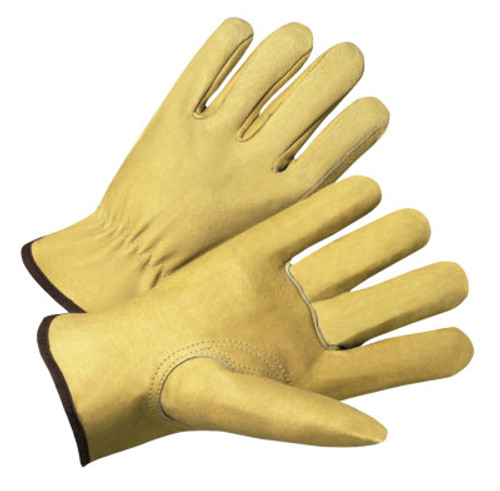West Chester 4000 Series Pigskin Leather Driver Gloves, 2X-Large, Unlined, Tan, 12 Pair, #994KXXL