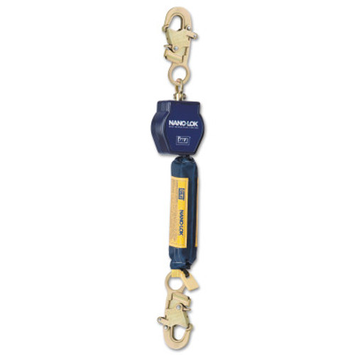 Capital Safety Nano-Lok Self Retracting Lifelines with Anchor Hooks, 6 ft, Carabiner, 420 lb, 1/EA, #3101218