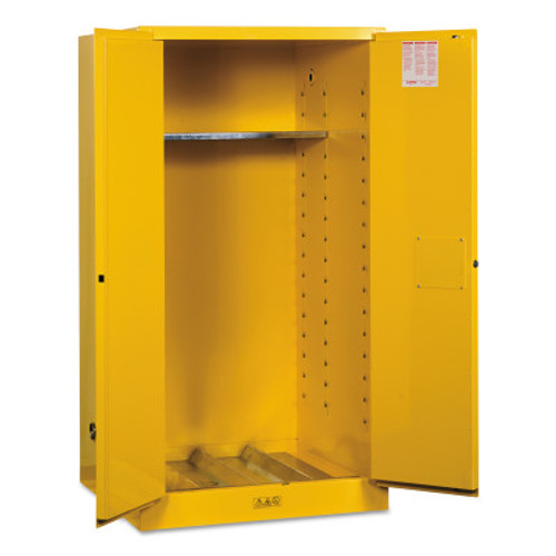 Justrite Vertical Drum Safety Cabinets, Manual-Closing Cabinet, 1 55-Gallon Drum, 1 Door, 1/EA, #896200