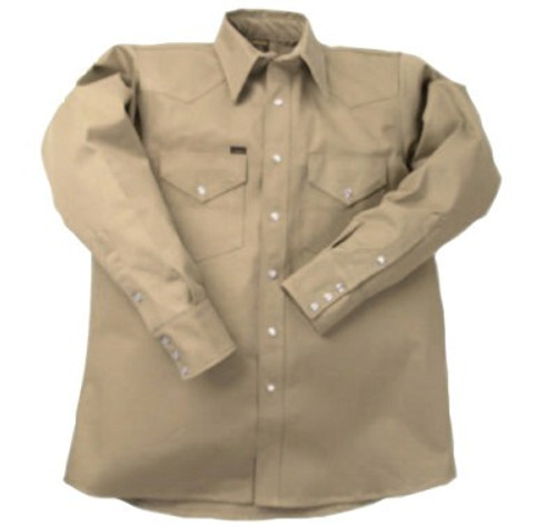 LAPCO 950 Heavy-Weight Khaki Shirts, Cotton, 17 Long, 1/EA, #LS17L