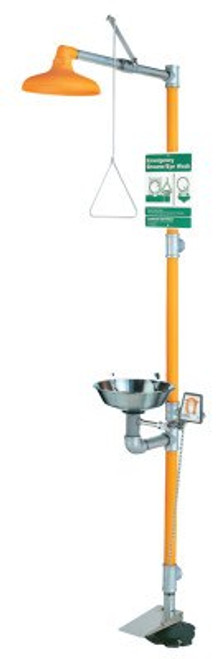 Guardian Eye Wash & Shower Stations, 11 1/2 in, SS & Safety Orange, 1/EA, #G1902HFC Guardian Eye Wash & Shower Stations, 11 1/2 in, SS & Safety Orange, 1/EA, #G1902HFC