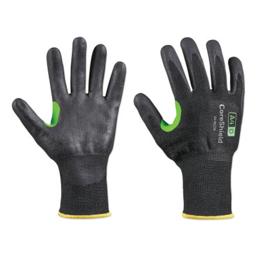 Honeywell CoreShield? A4/D Coated Cut Resistant Gloves, 7/S, HPPE/Basalt, Nitrile Micro-Foam, 13 ga, Black, 1/PR, #240513B7S