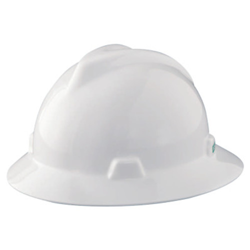 MSA V-Gard Protective Hats, Staz-On, Hat, White, 1/EA, #454733