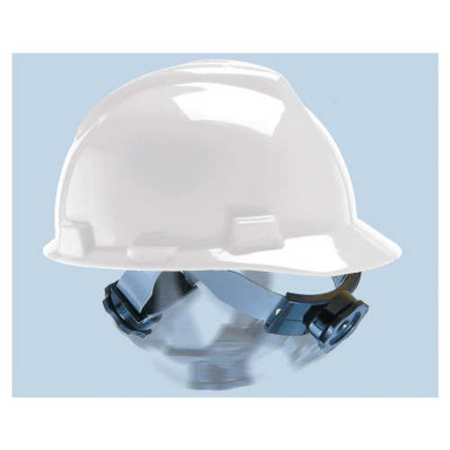 MSA V-Gard Protective Caps, Swing Ratchet, 6 1/2 - 8, White, 1/EA, #10004689