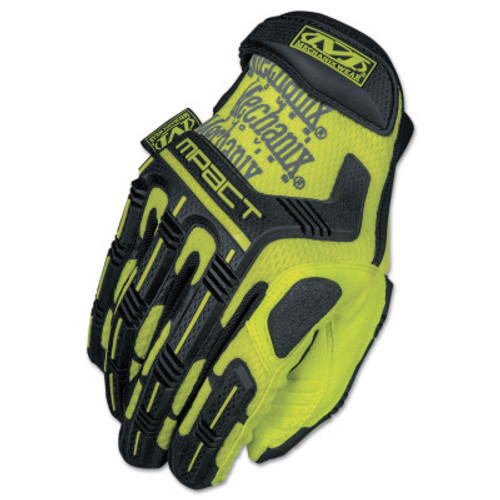 MECHANIX WEAR, INC Safety M-Pact Glove,Thermal Plastic Rubber; AX-Suede?; Armortex; PORON XRD; TrekDry, X-Large, Yellow,, 1/PR, #SMP91011