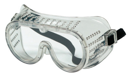 MCR Safety Protective Goggles, Clear/Clear, PVC, Antifog, Chemical Resistant, Indirect Vent, 1/EA, #2235R