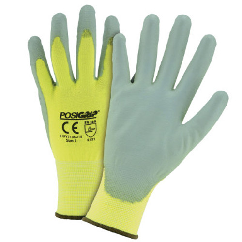 West Chester Touch Screen Hi Vis Gloves, Small, Gray/Yellow, 12 Pair, #HVY713SUTSS