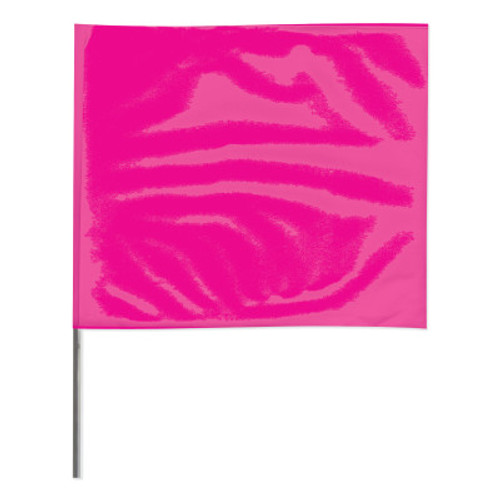 Presco Stake Flags, 2 in x 3 in, 24 in Height, Pink Glo, 1000/BOX, #2324PG