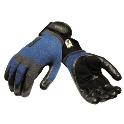 Ansell ActivARMR Heavy Laborer Gloves, X-Large, Black/Blue, 12 Pair, #106422