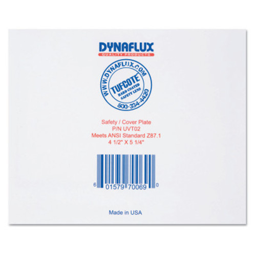Dynaflux TUFCOTE Polycarbonate Hard Coated Lens, Scratch Resistant, 4 1/2 x 5 1/4, 1/EA, #UVT02