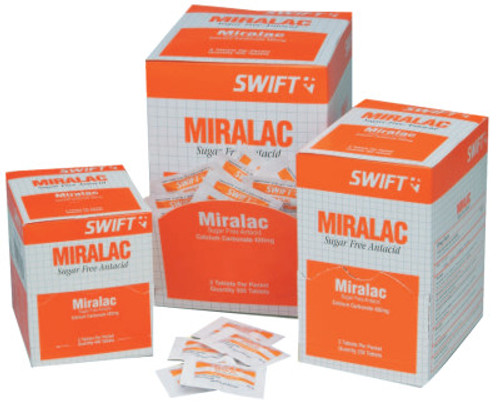 Honeywell Miralac Antacids, Envelopes, Calcium Carbonate, 1/BX, #171545