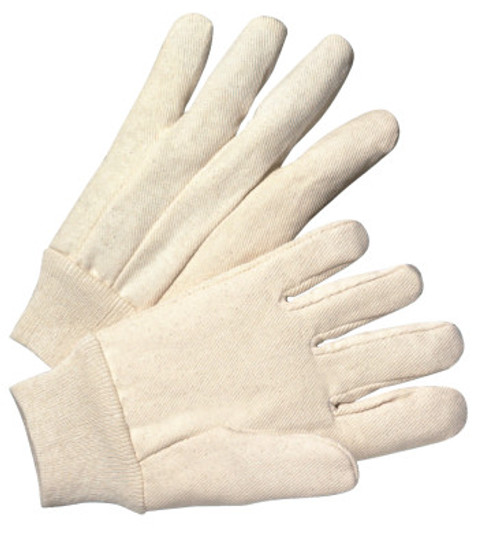 Anchor Products 1000 Series Canvas Gloves, Large, White, Knit-Wrist Cuff, 12 Pair, #708