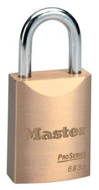 Master Lock Weather Tough Solid Brass Padlocks, 5/16 in Diam., 1 3/16 in L X 29/32 in W, 6/BOX, #6840
