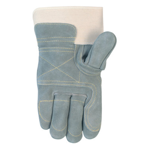 MCR Safety 1735 Lumber Jake Double Palm Gloves, Leather, X-Large, Gray, 12 Pair, #1735XL