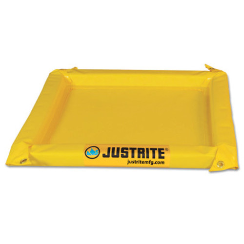 Justrite Maintenance Spill Containment Berms, Yellow, 135 gal, 11 ft x 10 ft, 1/EA, #28424