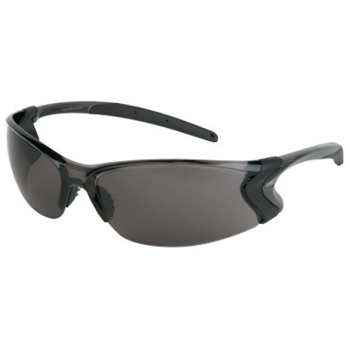 MCR Safety Backdraft Protective Eyewear, Gray Lens, MAX6 Anti-Fog, Clear/Gunmetal Frame, 12/DZ, #BD112PF