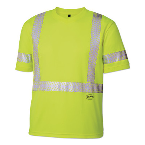 Pioneer 6901AU Class 3 Work High Visibility Short Sleeve T-Shirt, 3X-Large, Yellow/Green, 1/EA, #V1052160U3XL