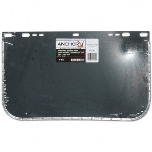 Anchor Products Visors, Dark Green, Aluminum Bound, 15 1/2 x 9 in, 1/EA, #3442BDG