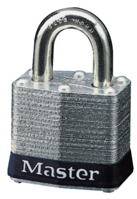 Master Lock No. 3 Laminated Steel Pin Tumbler Padlocks, 9/32 in Diam., 3/4 in L X 5/8 in W, 72/MCS, #3UP