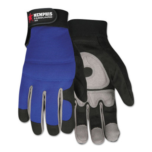MCR Safety Fasguard Multi-Task Gloves, Blue/Black/Gray, Small, 12 Pair, #905S