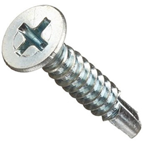 #6-20 x 3/4" F/T Phillips Flat Head, #2 Point Self Drilling Screws Zinc Cr+3 (6,700/Bulk Pkg.)