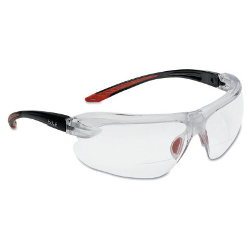 Bolle IRI-s Series Safety Glasses, Clear Lens, Platinum Anti-Fog and Anti-Scratch, TPR, 10/BX, #40223