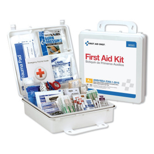 First Aid Only 50 Person Bulk Plastic First Aid Kit, ANSI Compliant, 1/EA, #90565