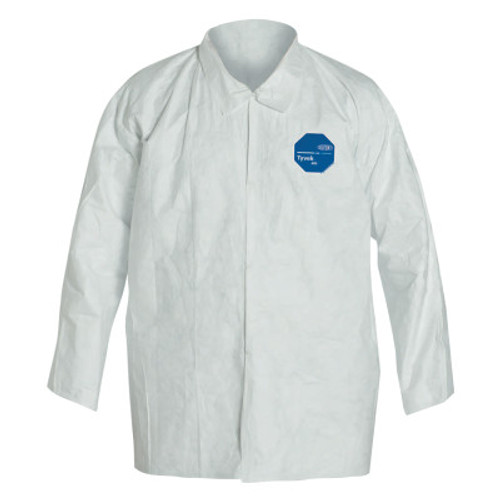 DuPont? Tyvek Shirt Snap Front, Long Sleeve, Medium, 50/CA, #TY303SWHMD005000