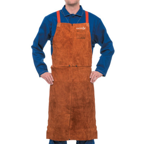 Best Welds Leather Bib Apron, 24 in x 36 in, Lava Brown, 1/EA, #400