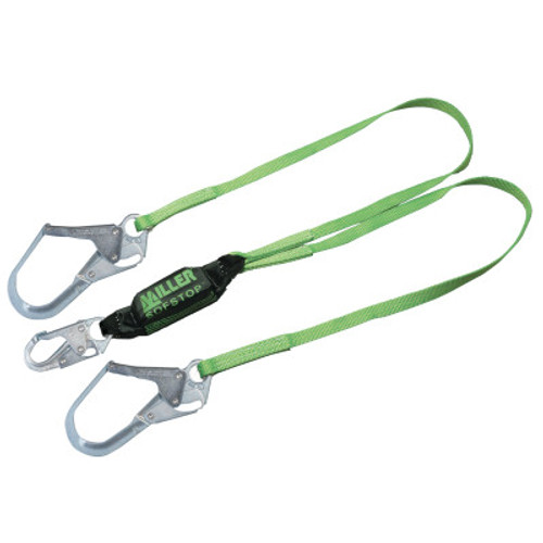 Honeywell HP Lanyards with SofStop Shock Absorber, 6 ft, Locking Rebar Hooks, 2 Legs, 1/EA, #8798TRZ76FTGN