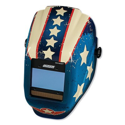 Jackson Safety WH40 Insight Halo X Variable Welding Helmet, GN; 9-13, Stars & Scars (RD WH BL), 1/EA, #46101