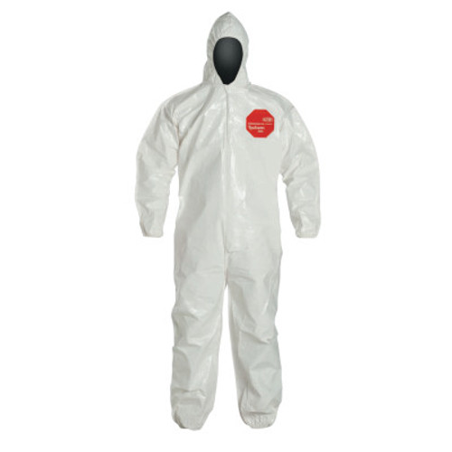 DuPont Tychem SL Coveralls with attached Hood, , Medium, 12/CA, #SL127BWHMD001200