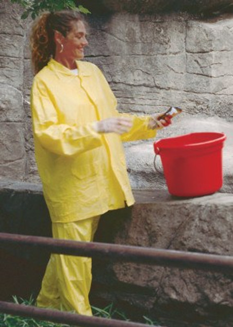MCR Safety Zodiac Rainsuit, Jacket w/Hood, Pants, 0.1 mm PVC, Yellow, 2X-Large, 1/EA, #O503X2