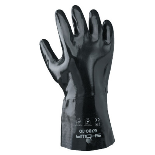 SHOWA Neoprene 12" Gauntlet, Black, Smooth, Large, 12 Pair, #678010