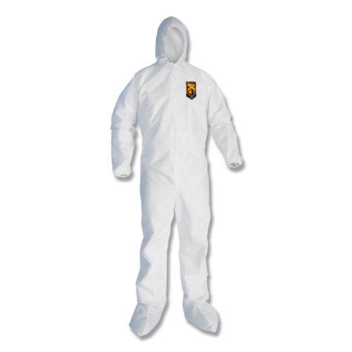 Kimberly-Clark Professional KLEENGUARD A20 Breathable Particle Protection Coveralls, XL, Elastic, Hood/Boots, 24/CS, #49124