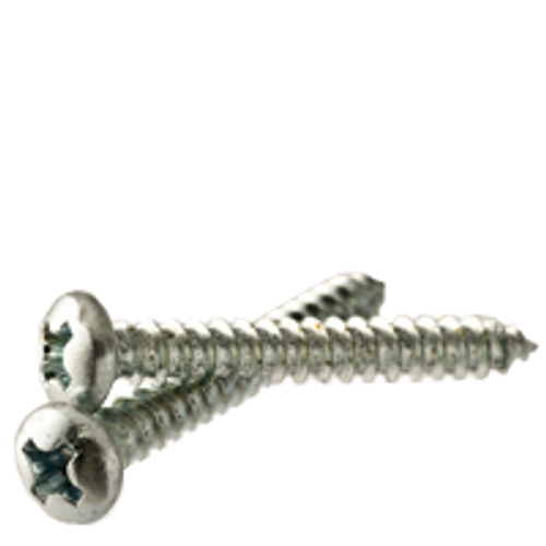 #10-12 x 1-1/4" Pan Phillips/Slotted Combo Tapping Screws Type A Zinc Cr+3 (100/Pkg.)