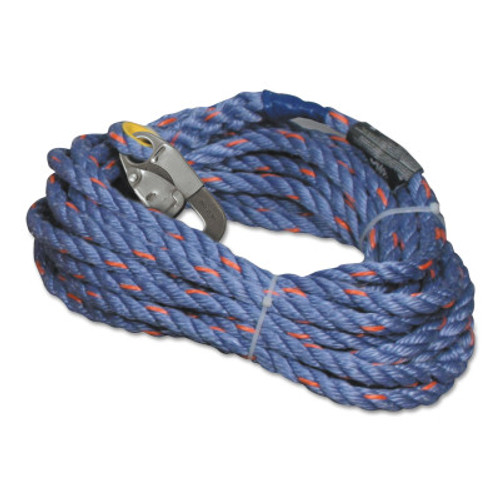 Honeywell 300L Rope Lifeline Series, 50 ft, Snap Hook and Loop, 310 lb, 1/EA, #300LZ750FTBL